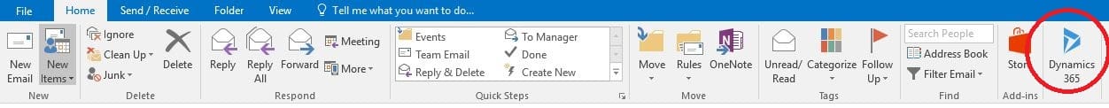Dynamics 365 app for Outlook