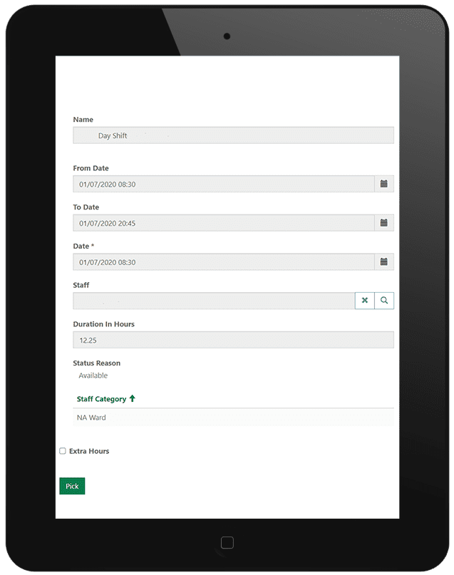 staff rostering solution power apps portals