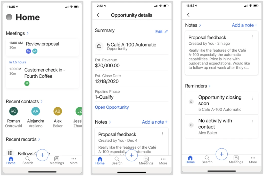 dynamics 365 sales mobile app