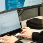 Sales growth Akita consultant working on computer