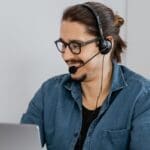 enhancing customer support Happy customer service employee