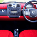 Red car interior