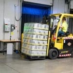 forklift moves inventory erp for warehouse helps organise stock