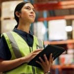 Thinking,,Warehouse,And,Woman,On,Tablet,For,Inspection,,Inventory,And Dynamics 365 for Maintenance companies